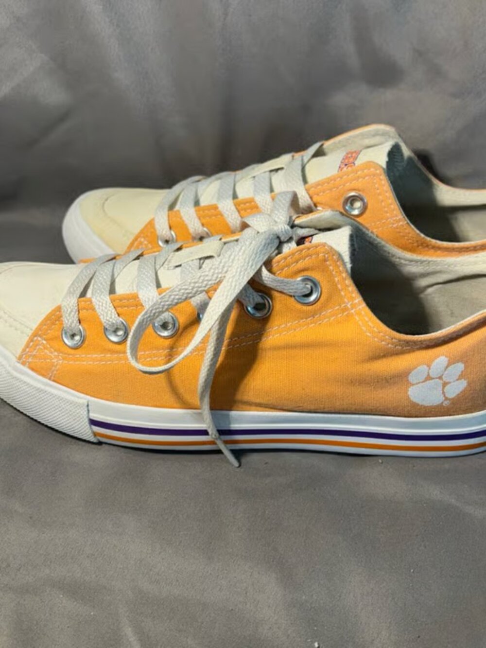 Vibrant Orange Low-Top Canvas Sneakers